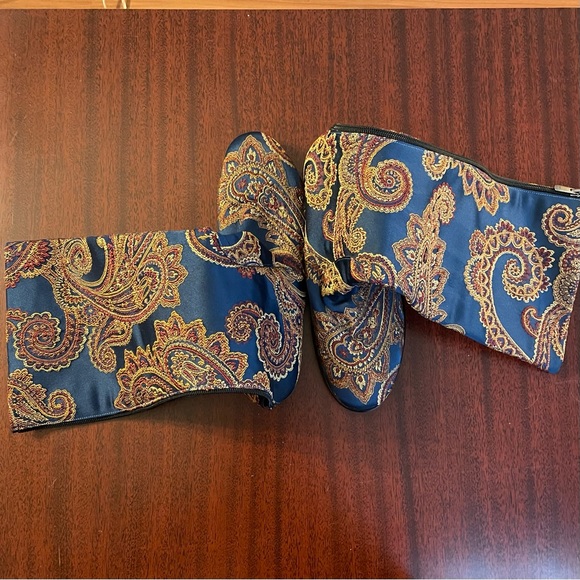 Suzani Satin Embroidered Boho Riding Boots - Picture 2 of 7